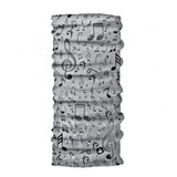 Notes Coolmax Active Bandana-Gray Music Notes Design Gray Color Sports Wear-Quality Gift Active Purpose Headwear Face Shield