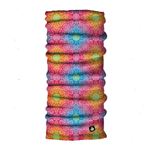 Neck Gaiter-Face Mask-Coolmax Bandana-Floral Lights Rainbow Colors Sports Wear-Quality Gift Active Purpose Headwear Face Shield