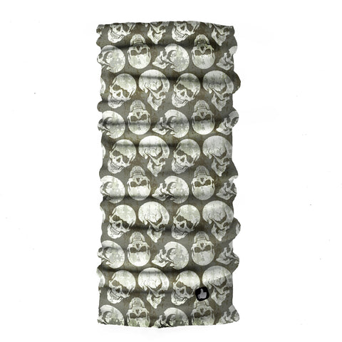 Neck Gaiter-Face Mask-Head Scarves-Headband-Skull Grunge-Gray and White Color Bandana-Quality Gift Headwear Face Shield