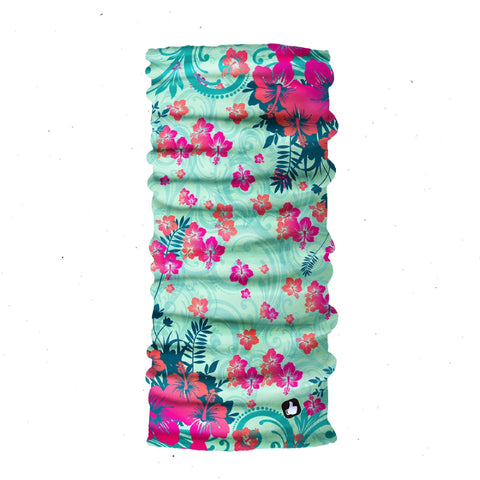 Neck Gaiter-Face Mask-Coolmax Bandana-Hawaii Tropic-Pink Bandana-Sports Wear-Quality Gift Active Purpose Headwear Face Shield