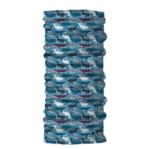 Neck Gaiter-Face Mask-Head Scarves-Headband-Whales-Blue Color Bandana-Quality Gift Headwear Face Shield