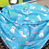 Neck Gaiter-Face Mask-Head Scarves-Headband-Cats And Dogs Design Face Shield-Blue Bandana -Hair Scarf-Bandanna Headwear