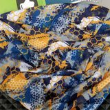 Neck Gaiter-Face Mask-Head Scarves-Headband-Comb-Orange and Blue Bandana-Hair Scarf-Fitness Headwear Fishing Face Shield