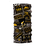 Neck Gaiter-Face Mask-Head Scarves-Headband-France Cycling Design Black and Yellow Bandana-Quality Gift Headwear Face Shield