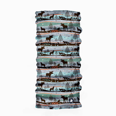 Neck Gaiter-Face Mask-Head Scarves-Headband-Winter- Blue and Black Bandana-Quality Gift Headwear Face Shield