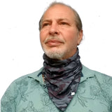 Unique Neck Gaiter - Triangle Face Mask - Checker Black - Black Face Mask - Protective Face Cover - Biker Bandana - Gift Design Scarf