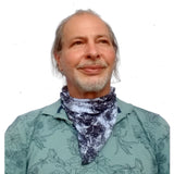 Unique Neck Gaiter - Triangle Face Mask - Elektro White - Face Mask - Protective Face Cover - Biker Bandana - Gift Design Scarf