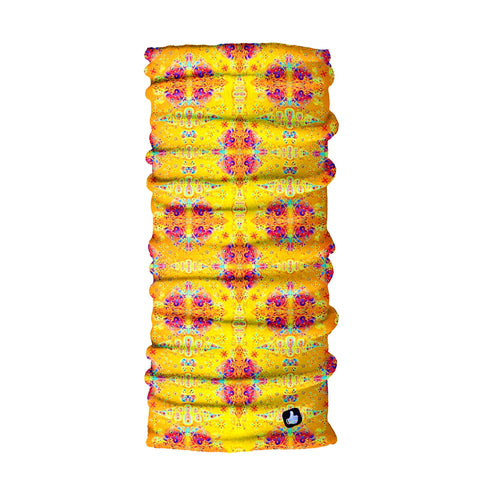 Neck Gaiter-Face Mask-Coolmax Bandana-Psychedelic Yellow Color Bandana-Sports Wear-Quality Gift Active Purpose Headwear Face Shield