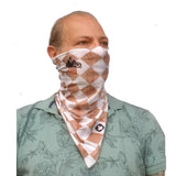 Unique Neck Gaiter - Triangle Face Mask - Cafe Racer Check - Gold Face Mask - Protective Face Cover - Biker Bandana - Gift Design Scarf