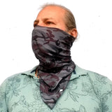 Unique Neck Gaiter - Triangle Face Mask - Clay Camo - Black Face Mask - Protective Face Cover - Biker Bandana - Gift Design Scarf