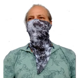 Unique Neck Gaiter - Triangle Face Mask - Elektro White - Face Mask - Protective Face Cover - Biker Bandana - Gift Design Scarf