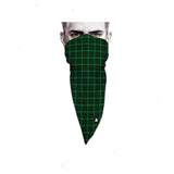 Unique Neck Gaiter - Triangle Face Mask - Scotch Green - Green Face Mask - Biker Bandana - Gift Design Scarf