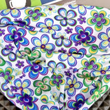 Neck Gaiter-Face Mask-Coolmax Bandana-Flowers Design White and Blue Color Sports Wear-Quality Gift Active Purpose Headwear Face Shield