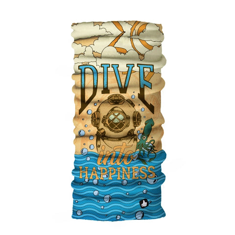 Neck Gaiter-Face Mask-Head Scarves-Headband-Diver-Blue Bandana-Hair Scarf Headwear-Gift Face-Fishing Sun Shield