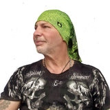 Neck Gaiter-Face Mask-Head Scarves-Headband-DXF-Green Bandana-Hair Scarf-Gift Headwear-Sports Face Shield