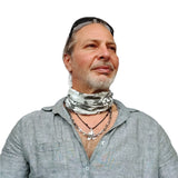 Neck Gaiter-Face Mask-Coolmax Bandana-Kalahari Camo-Gray Bandana-Sports Wear-Quality Gift Active Purpose Headwear Face Shield