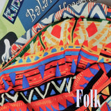 Unique Neck Gaiter - Triangle Face Mask - Folk - Yellow Face Mask - Protective Face Cover - Biker Bandana - Gift Design Scarf