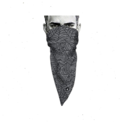 Unique Neck Gaiter - Triangle Face Mask - Web - White Face Mask - Face Cover - Gift Biker Bandana