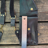 Black Genuine Leather Holster-Leather Shoulder Bag-Leather Festival Bag-Gift Travel Bag-Burning Man Gear Telephone Holder