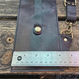 Black Genuine Leather Holster-Leather Shoulder Bag-Leather Festival Bag-Gift Travel Bag-Burning Man Gear Telephone Holder