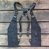 Black Genuine Leather Holster-Leather Shoulder Bag-Leather Festival Bag-Gift Travel Bag-Burning Man Gear Telephone Holder