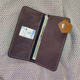 Leather Bi-fold Handpainted Skull Wallet-Vegetan Leather Wallet-Birthday Gift-Anniversary Gift