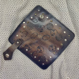 Leather Bi-fold Steampunk Wallet-Vegetan Brown Leather-Birthday Gift for Him