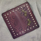 Leather Bi-fold Steampunk Wallet-Vegetan Brown Leather-Birthday Gift for Him