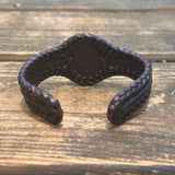 Bohemian Handcrafted Genuine Braided Black Leather Bracelet with Tiger's Eye Stone -Unisex Gift Fashion Jewelry with Natural Stone Cuff