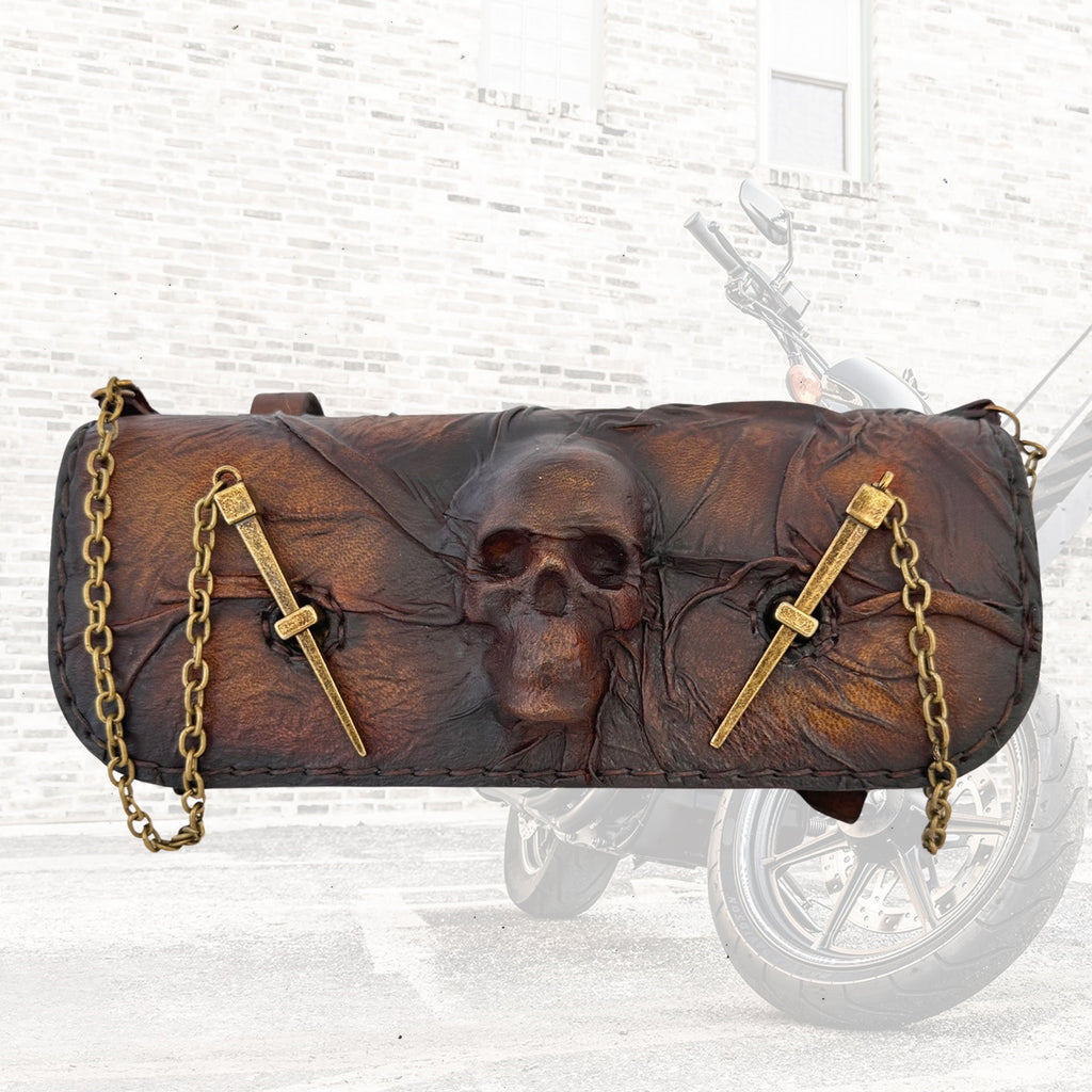 Made To Order Handcrafted Leather Genuine Rustic Brown Tool Bag With E The Ottoman Collection