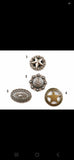 MADE TO ORDER -  Unique Handcrafted Genuine Tan Leather Texas Star Concho-Adjustable Gift Cuff With Eyelets Wristband Brown