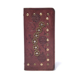 Leather Bi-fold Steampunk Wallet-Vegetan Leather-Birthday Gift-Anniversary Gift