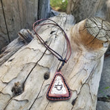 Boho Pewter and Leather Necklace (4098370502710)