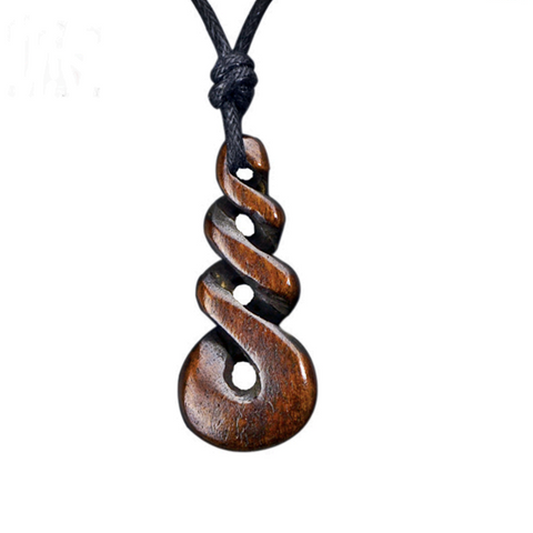 New Zealand Maori Handmade Carved Bone Necklace (4098289238070)