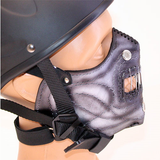 Hand Painted Vegetan Leather Bikers Mask (4467945930806)