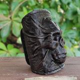 Made To Order-Handcrafted Medium Size Black Vegetal Leather Embossed Skull Design Cuff, Unique Gift Skull Leather Bracelet-Wristband