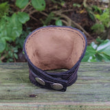 MADE TO ORDER - Handcrafted Genuine Rustic Vegetal Leather Embossed Skull Design Cuff, Cool Unique Lifestyle Gift Skull Leather Bracelet-Biker's Wristband