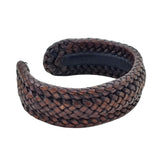 Boho Handcraft Braided Genuine Vegetal Leather Black Bracelet-Unisex Gift Fashion Leather Jewelry Cuff