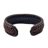 Boho Handcraft Braided Genuine Vegetal Leather Black Bracelet-Unisex Gift Fashion Leather Jewelry Cuff