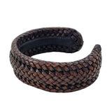 Copy of Boho Handcraft Braided Genuine Vegetal Leather Brown Bracelet-Unisex Gift Fashion Leather Jewelry-Cuff