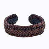 Copy of Boho Handcraft Braided Genuine Vegetal Leather Brown Bracelet-Unisex Gift Fashion Leather Jewelry-Cuff