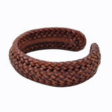 Copy of Copy of Boho Handcraft Braided Genuine Vegetal Leather Brown Bracelet-Unisex Gift Fashion Leather Jewelry-Cuff