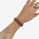 Copy of Copy of Boho Handcraft Braided Genuine Vegetal Leather Brown Bracelet-Unisex Gift Fashion Leather Jewelry-Cuff