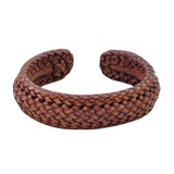 Copy of Copy of Boho Handcraft Braided Genuine Vegetal Leather Brown Bracelet-Unisex Gift Fashion Leather Jewelry-Cuff