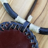 Boho Pewter and Leather Necklace (4095755812918)