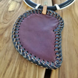 Boho Pewter and Leather Necklace (4095775047734)