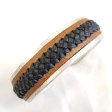 Boho Pewter Bracelet with Leather (4096036372534)