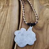 Boho Pewter and Leather Necklace (4095784550454)