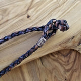 Boho Pewter and Leather Necklace (4095786385462)