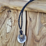 Boho Pewter and Leather Necklace (4095793266742)